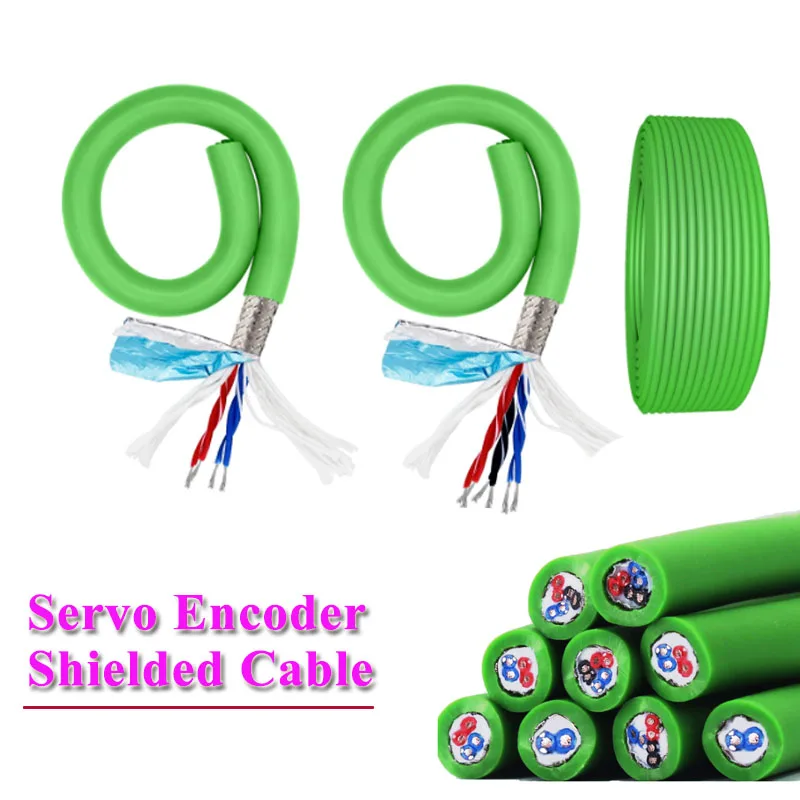 Servo Encoder Twisted Pair Shielded Cable 4/6/8/12/14/16 Pin 0.15/0.2 Squrare Automation Equipment Signal Control Line 1-5Meter