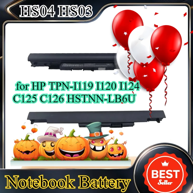 

HS04 HS03 Laptop Battery for HP TPN-I119 I120 I124 C125 C126 HSTNN-LB6U 14.8V 41Wh Li-ion Battery