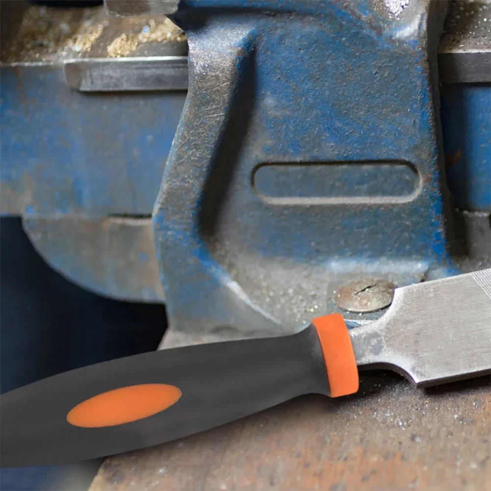 Rubber Files Handles Handles File Home Rubber Smooth 2.36Inch Accessories Black+Orange Parts For Small Files Durable