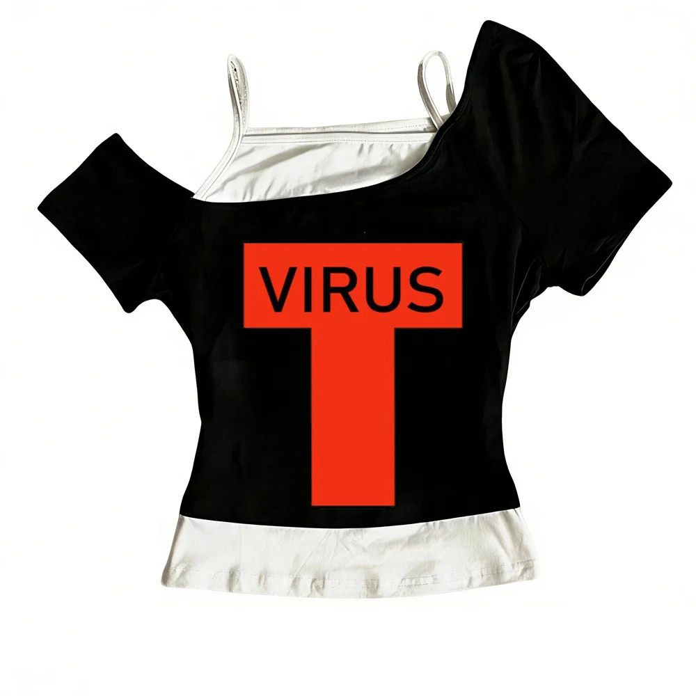 Gorillaz Crop-Top für Damen, japanischer Gothic-Grunge-Stil, Sommer-Ausverkauf, Top-T-Shirts, koreanische Modescene, Gyaru, japanische Grafik – Detail 1