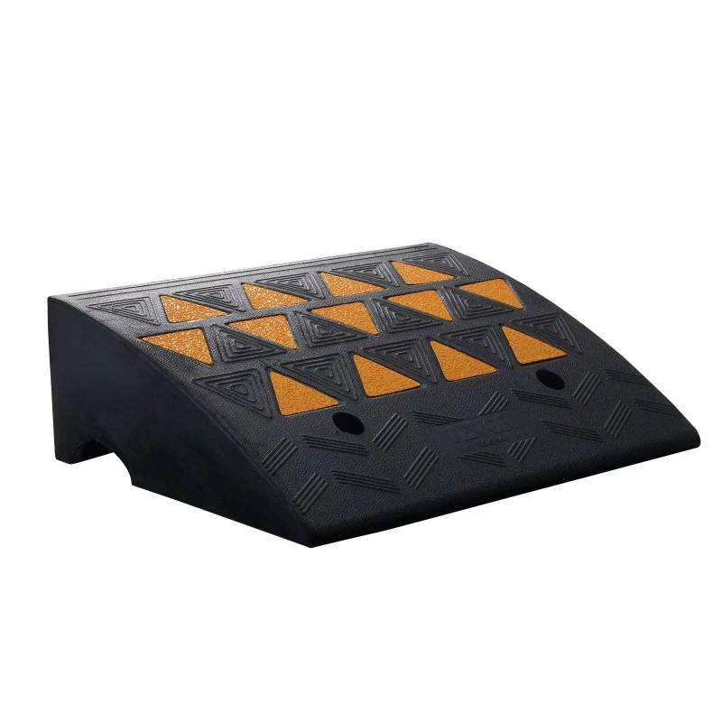 

Heavy Duty Curb Ramp Rise Height 14.6 "Width 19.3" Length Rubber Walkway Driveway Ramp Made of Plastic