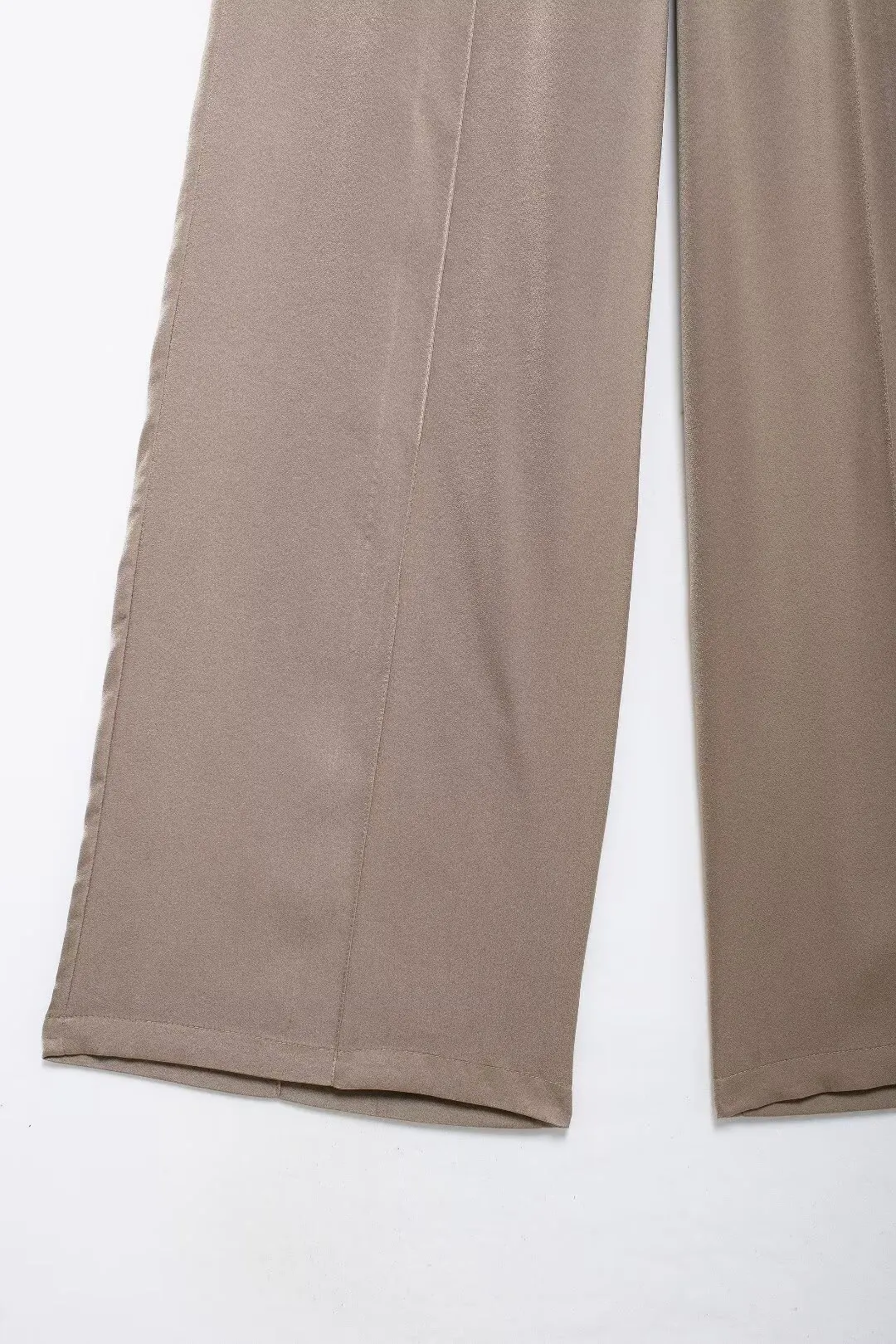 Tangada 2024 Autumn Women Wide Leg Pants Trousers Zipper Pockets Female Pants BE0195