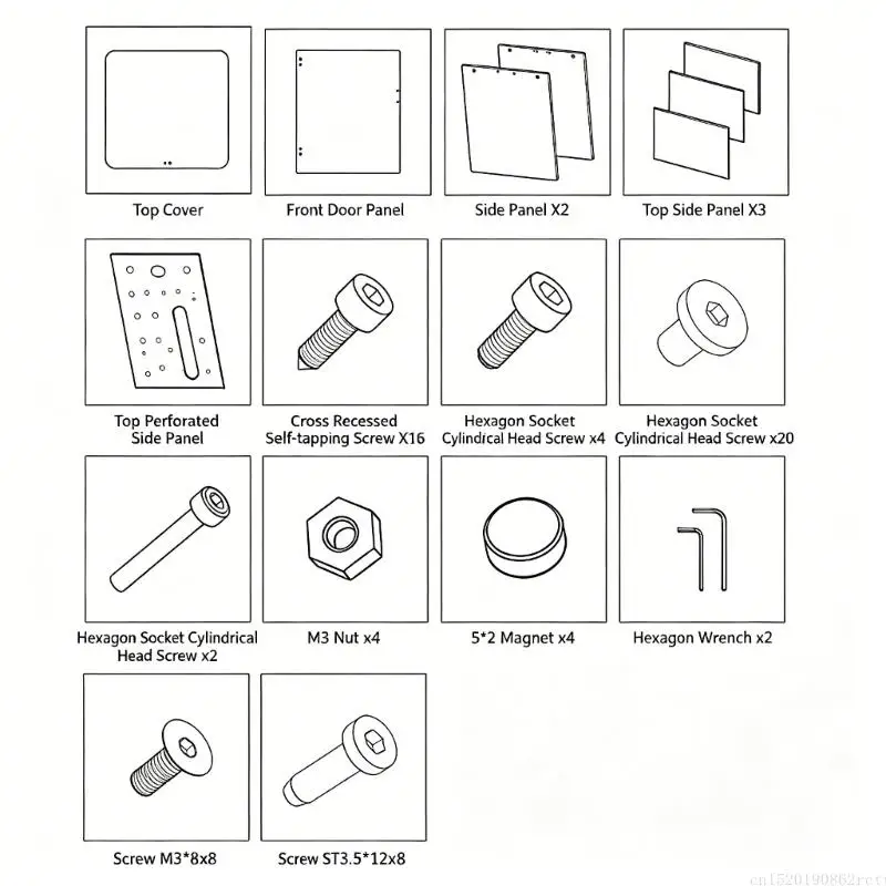 D5BB Assemble It Yourself Clear Panel For 3D Printer Offering Dust Block And Vibration Control