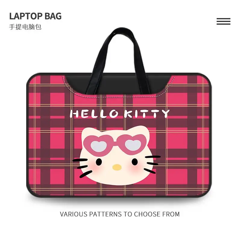 

Sanrio Hello Kitty Laptop Bag stitch Cute Large Capacity Tablet Organizer Cartoon Handbag Laptop Case 12in 13in 14in 15in 16in
