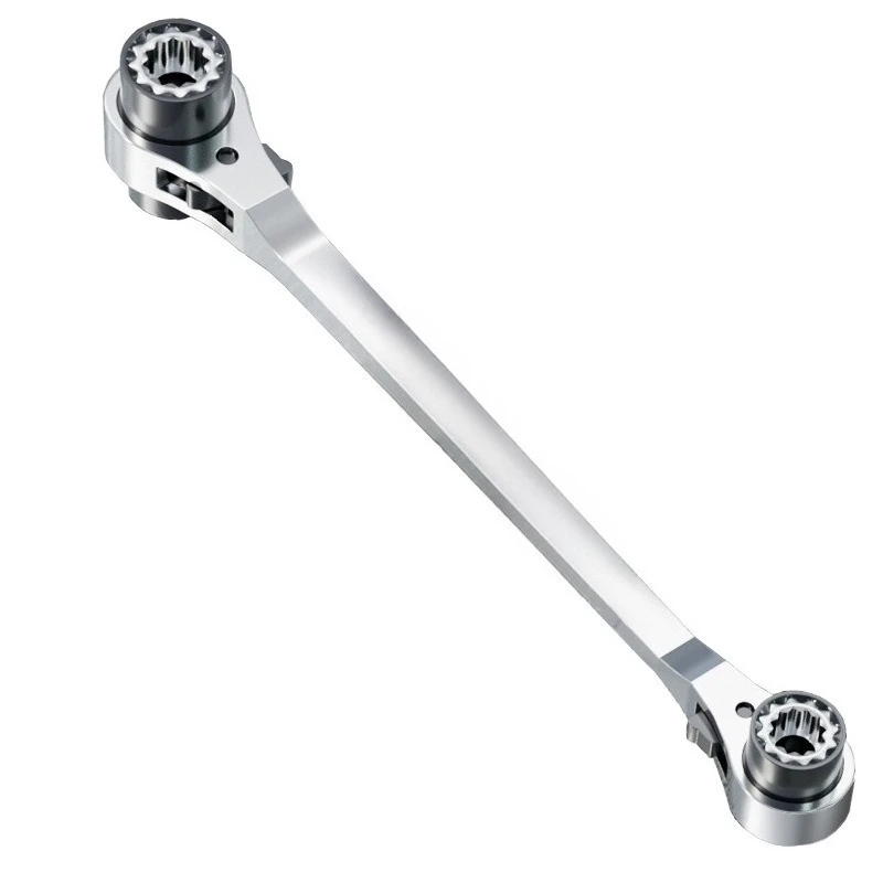 8 in 1 bidirectional ratchet wrench thickened rust proof industrial grade labor saving bolt removal hardware tool set