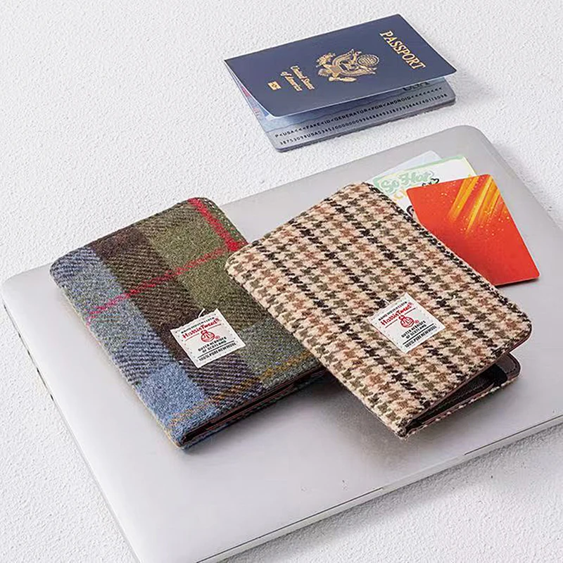 الموضة الفاخرة غطاء جواز سفر امرأة الأعمال نقش اسم محفظة جواز سفر عادية متعددة الوظائف حافظة للبطاقات حامل جواز السفر