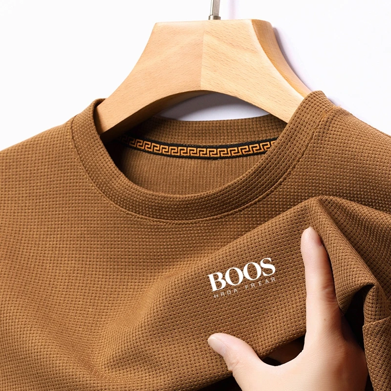 Summer New Men's Casual and Fashionable Short Sleeved T-shirt, Comfortable Round Neck Top image 5