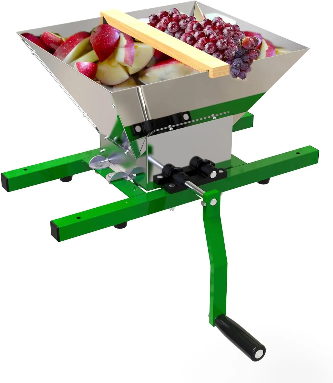 Fruit and Apple r - 7L Manual Juicer Grinder,Portable Fruit Scratter Pulper for Wine and Cider Pressing(Stainless Steel,1.