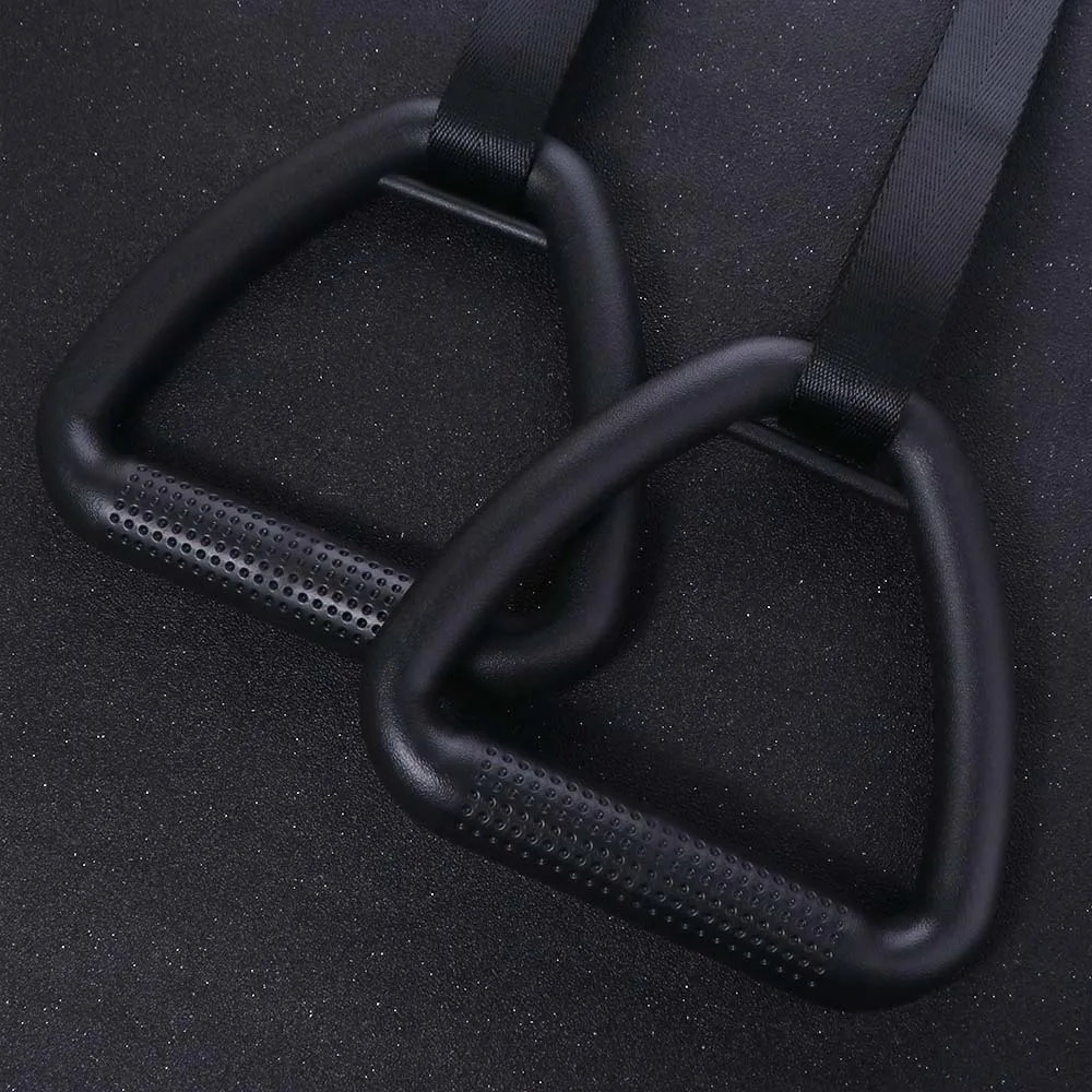 حلقات الجمباز غير القابلة للانزلاق، قوة الذراع، حلقات مقبض مريحة قابلة للسحب، أشرطة قابلة للتعديل، حلقة تدريب القوة