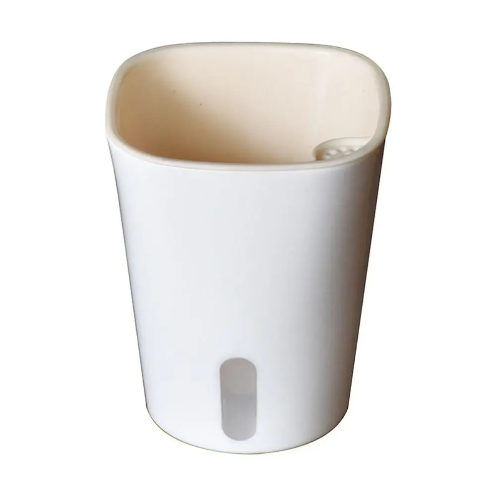 Self Watering Flower Plants Pot Automatic Living Room Decor Plastic Bamboo Planters Simple Soil Cultivation Small Pot Desktop
