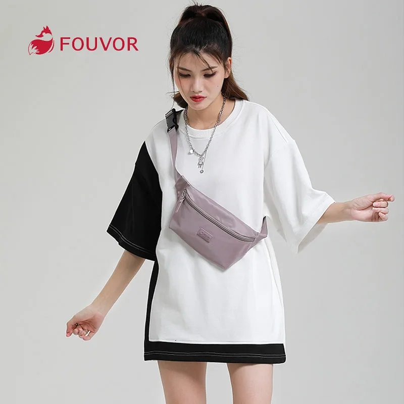 

Поясная сумка Fouvor, прочная нейлоновая модная сумка для телефона на молнии, легкая поясная сумка для занятий спортом на открытом воздухе и путешествий, женская нагрудная сумка 3013-06