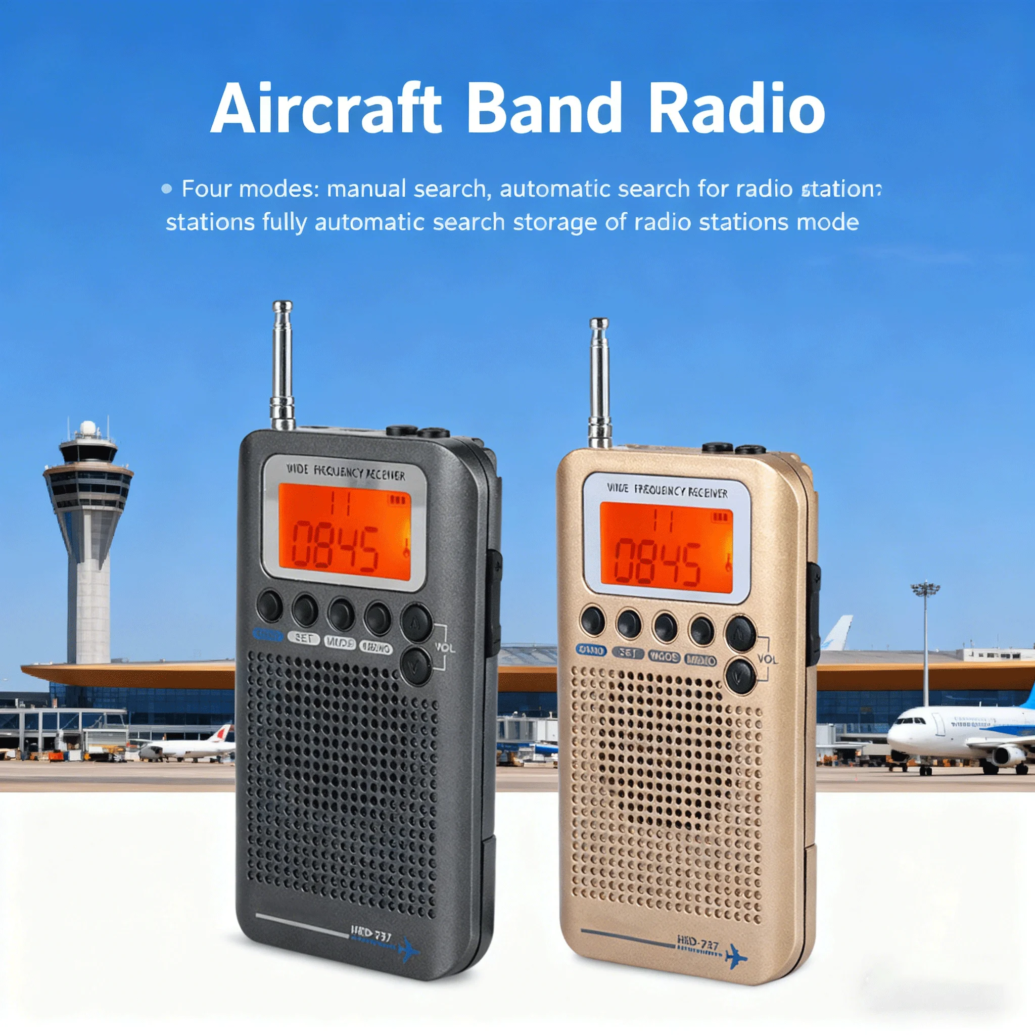 

УКВ УВЧ авиационный диапазон радио для любителей активного отдыха Многоканальный полнодиапазонный приемник для дикой природы и городского использования