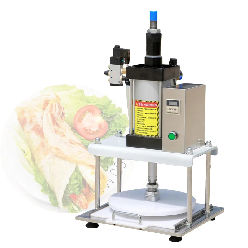 Pasta Squash Press Maker Machine Electric Commercial Cake Tongs Flattening Dough Corn Thin Skin Circle Tortillas Flatten