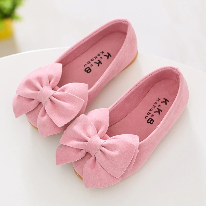 Girls Spring Autumn New Style Leather Princess Shoes with Rhinestone Soft Sole Stylish School Shoes for Kids