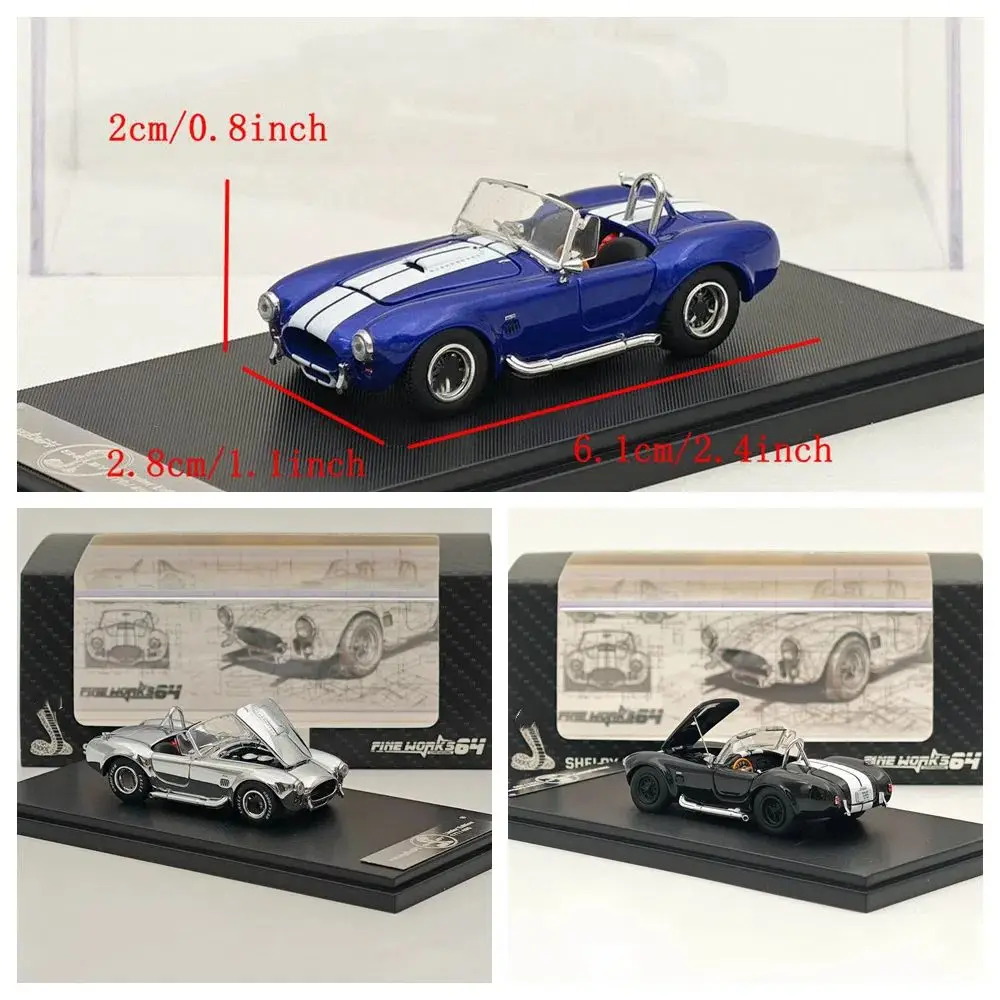 

Fine Works 1/64 For SHELBY COBRA 427S/C Diecast Model Car Miniature Limited Collection Toy Vehicle Models