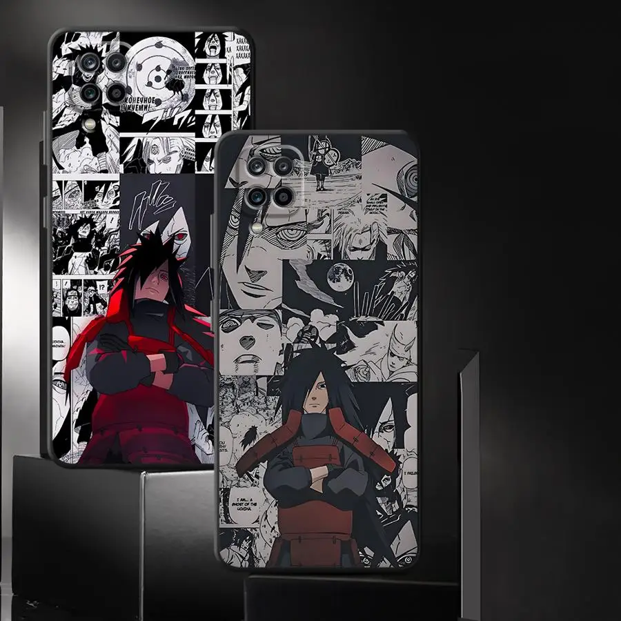 Uchiha Madara حافظة رائعة لهاتف سامسونج جالاكسي A10 A12 A05 A30 A15 A40 A16 A70 A04 A06 A20 A13 A50 A03 غطاء هاتف ناعم أسود #2