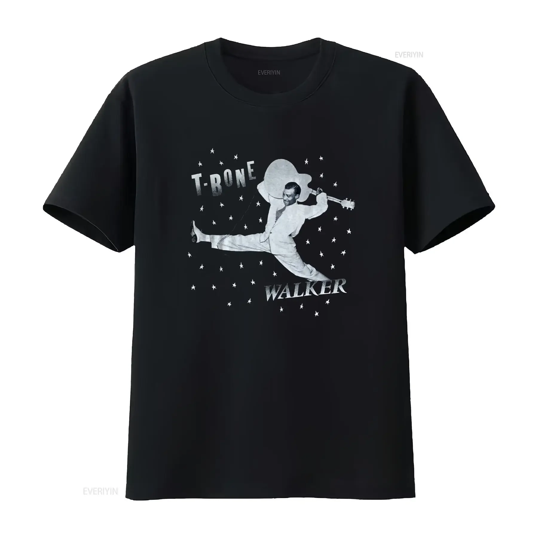 T Bone Walker shirt Blues Rare Seditionaries vintage Washed Unisex homme Comfortable Breathable fashion Versatile streetwear