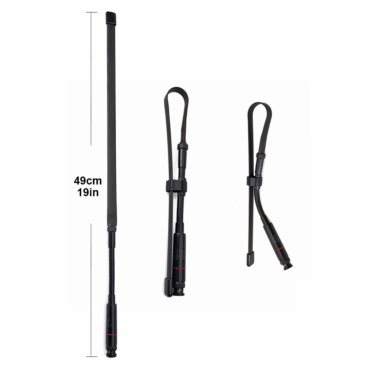 CS Tactical Gooseneck Antenna,Dual Band VHF/UHF 2m/70cm BNC Foldable Antenna for ICOM V8 V80 V82 V85 F3S HT-66 2 Way Radio Radio