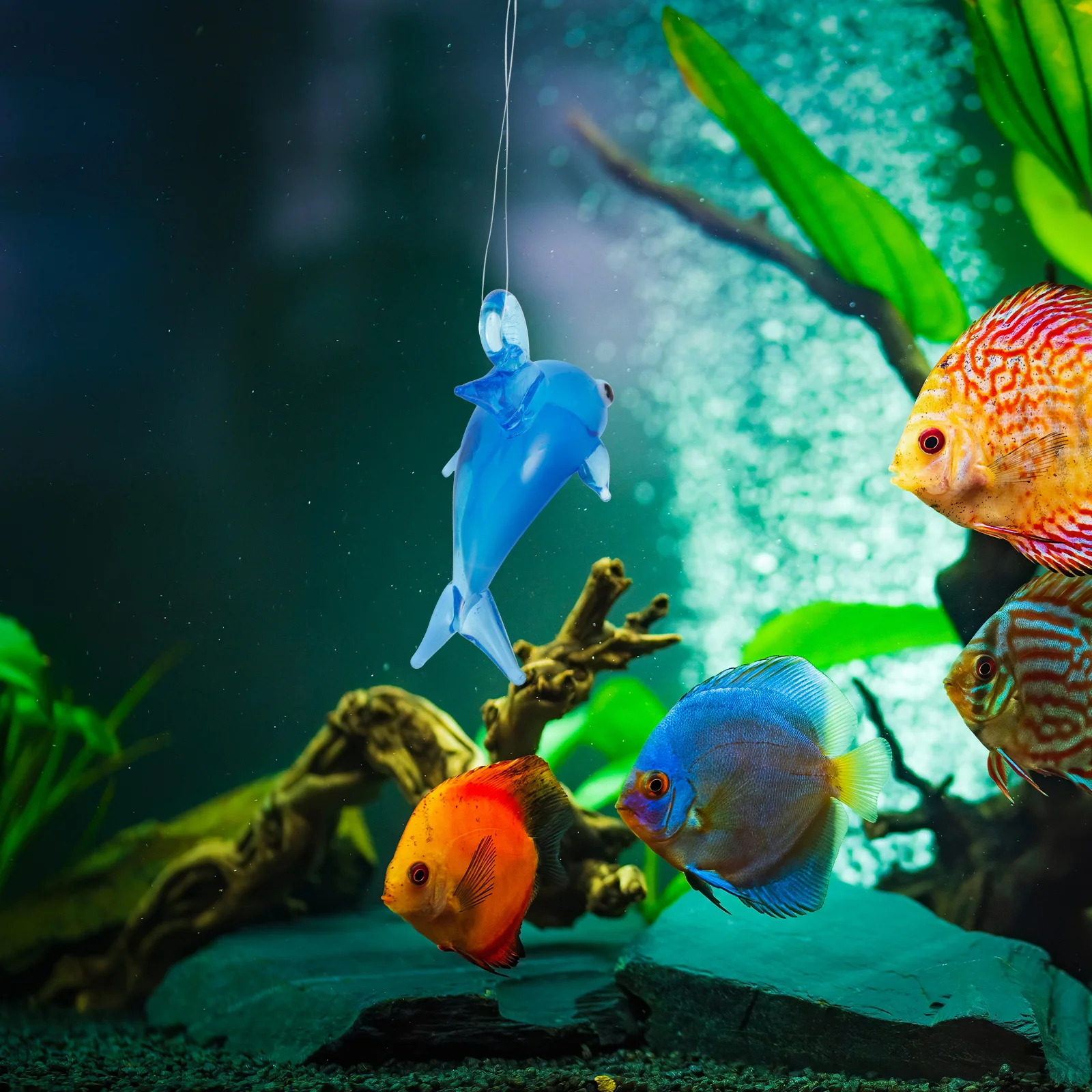 

Aquarium Floating Glass Fish Decoration Durable Hang Pendant Fish Tank Landscape Decoration Marine Animal Floating Ornament