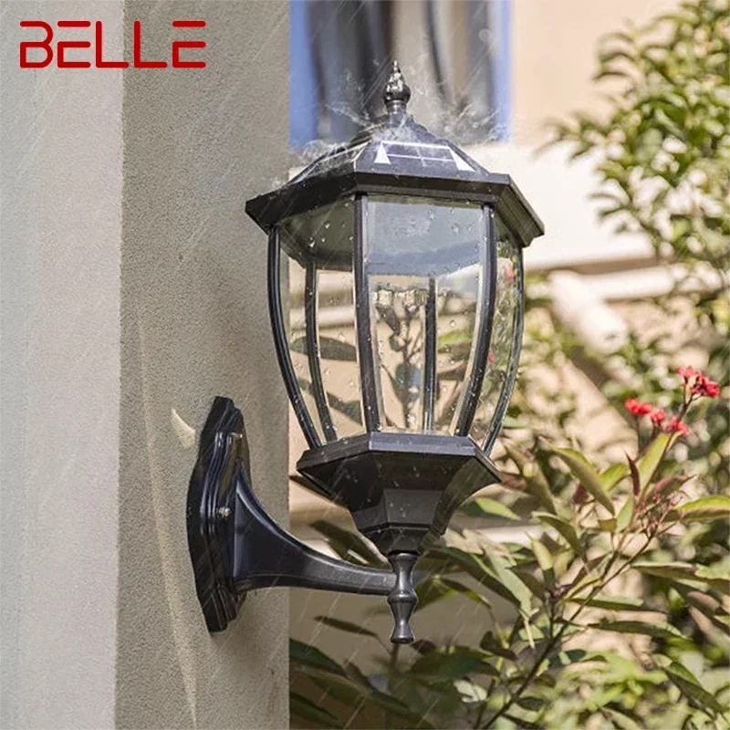 

BELLE Contemporary Solar Outdoor Wall Lamps Simplicity Waterproof Creative Balcony Hallway Courtyard Villa Gate Hotel