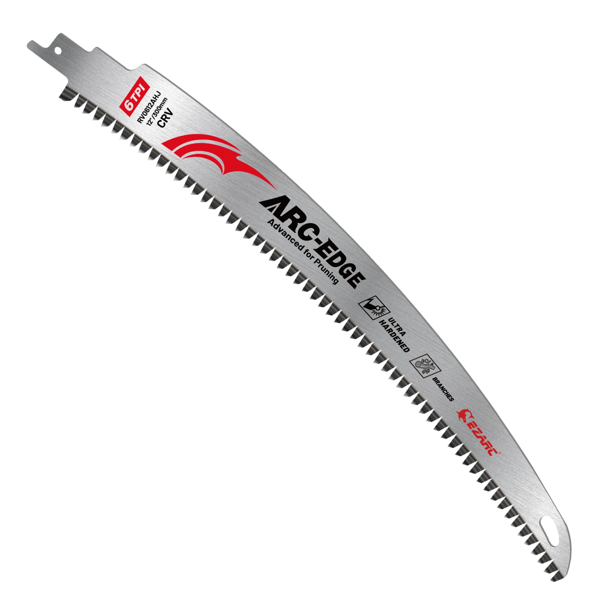 

EZARC 9''/12"/15'' Japanese Teeth Reciprocating Saw Blades, 6TPI Arc Tooth Pruning Blades for Tree Trimming, Wood Cutting