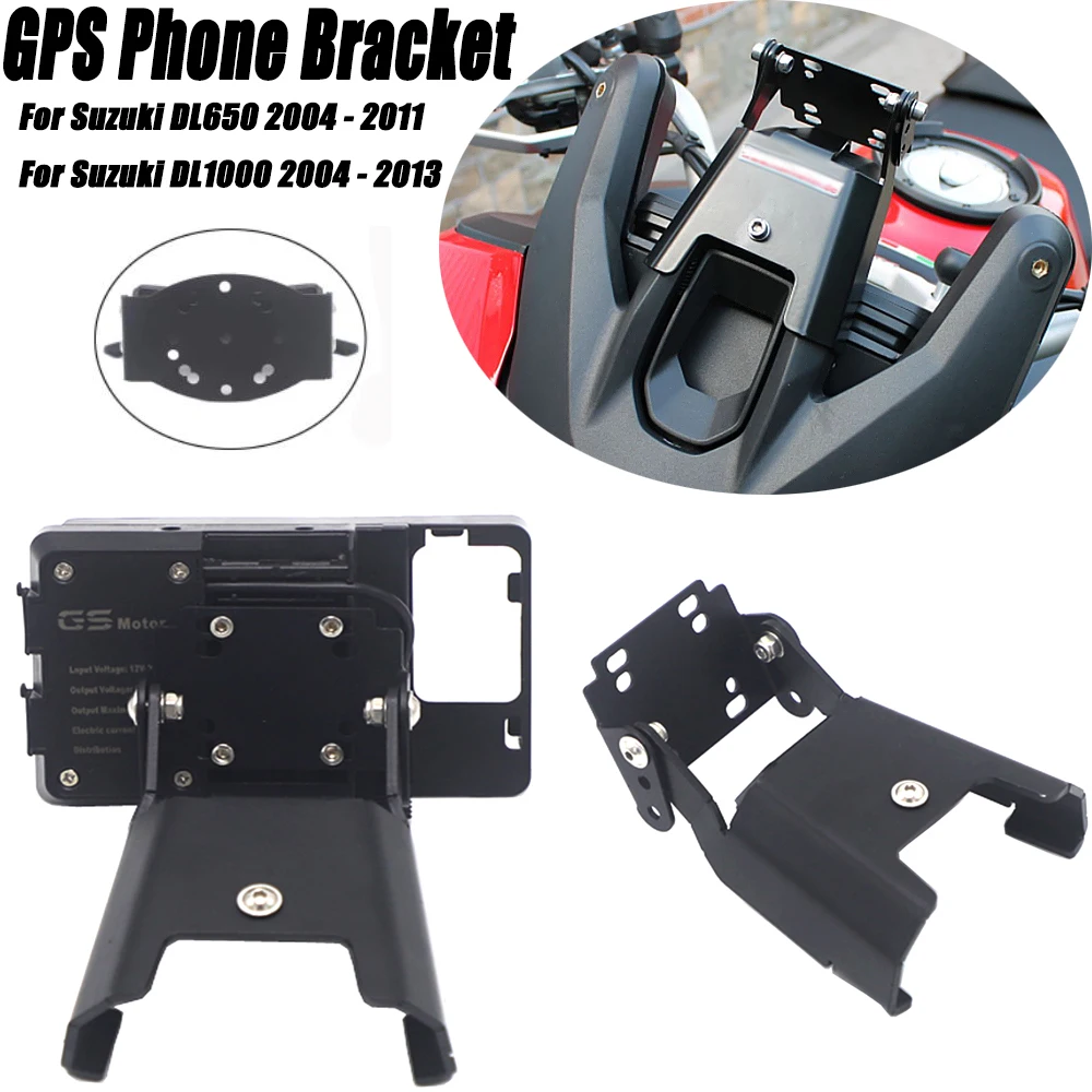 

NEW Motorcycle For SUZUKI V-strom 1000 DL 1000 Vstrom Bracket Mount Smartphone GPS Holder Navigation Bracket 2004-2013 2012 2011