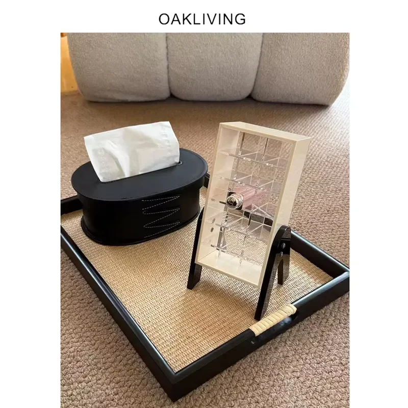 Transparent acrylic desktop storage box, multi-layer cosmetic storage box, vertical lipstick rack 2026 new products are