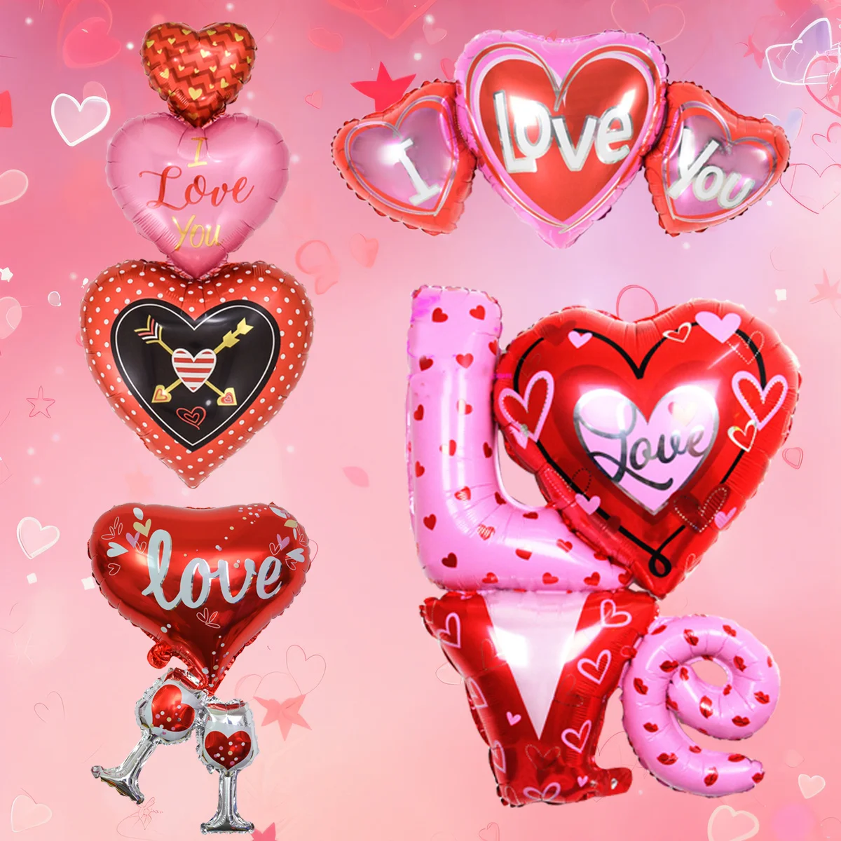 1pc Hochzeit Liebe Herz Folien Ballons Valentinstag Ballon Hochzeit Dekorationen Valentinstag Dekorieren Geschenk Party Liefert
