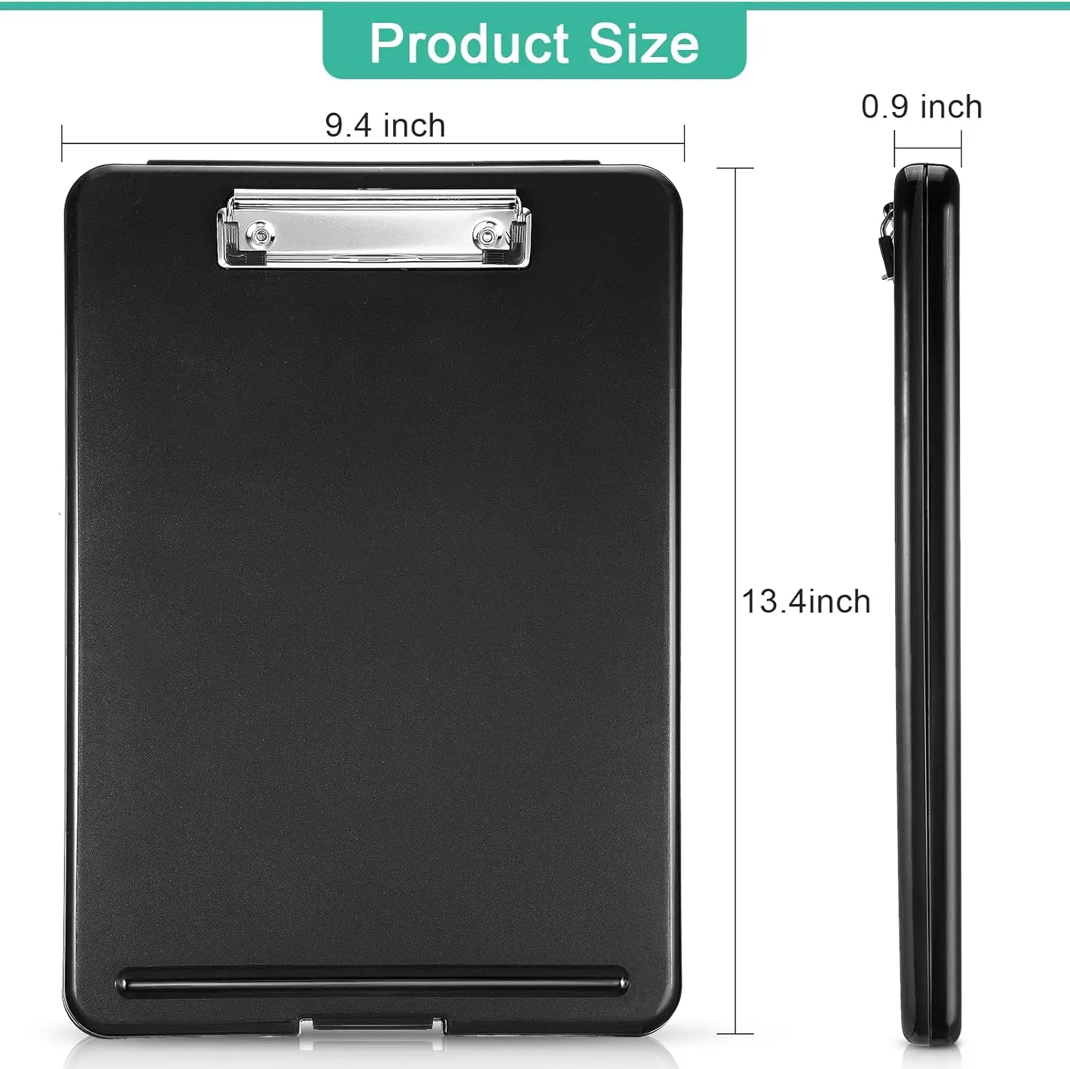 A4 Folder Plastic Clipboard with Low Profile Clip Storage File Binder Waterproof Nursing Clipboards Foldable Document Case