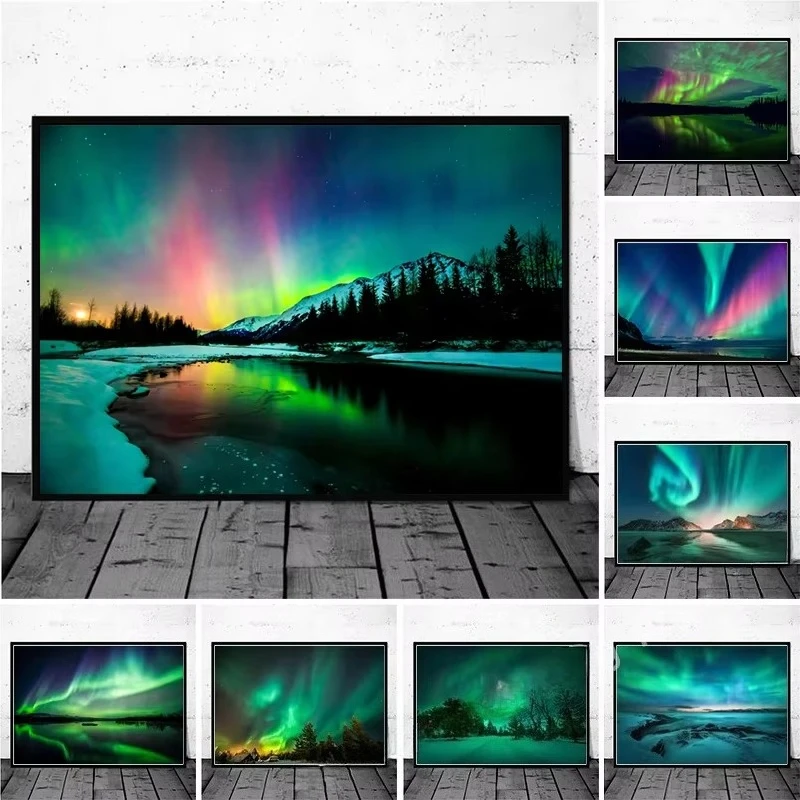 

Northern Lights Jigsaw Puzzle 1000Pieces Paper Puzzle Aurora Polar Sky Relaxing Game Home Decor Gift