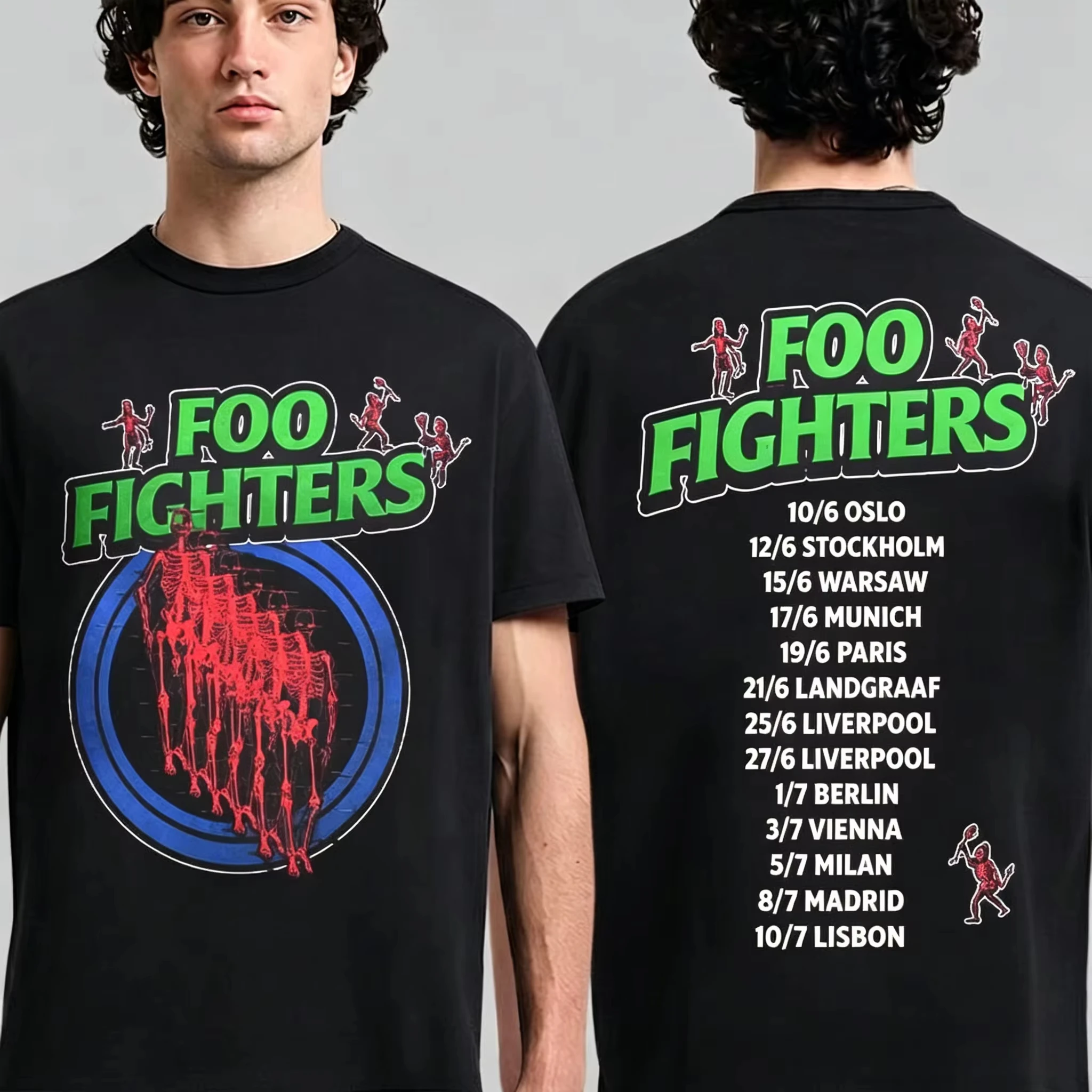 Foo Fighters Take Cover Tour Rock N Roll Merch T-shirt Cotton Clothing Unisex Men Women T-Shirts Y2k Casual Fan Popular Tee