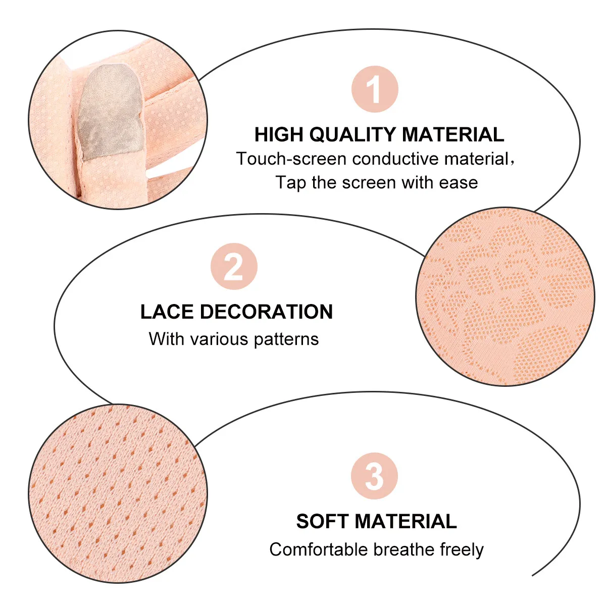 

1 Pair Breathable Ice Silk Gloves Sun Protection Anti-Slip Uv Proof Outdoor Sunscreen Summer Cool Gloves for Women