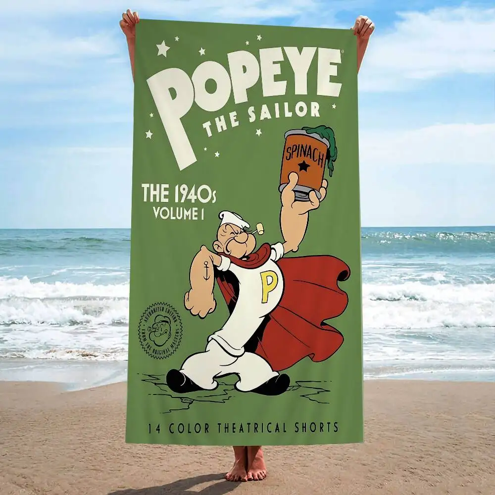 P-PopeyeS The S-Sailor cartoon Microfiber Beach Towel Absorbent Quick dry Soft Yoga Swimming Resort Mountain Climbing Towel