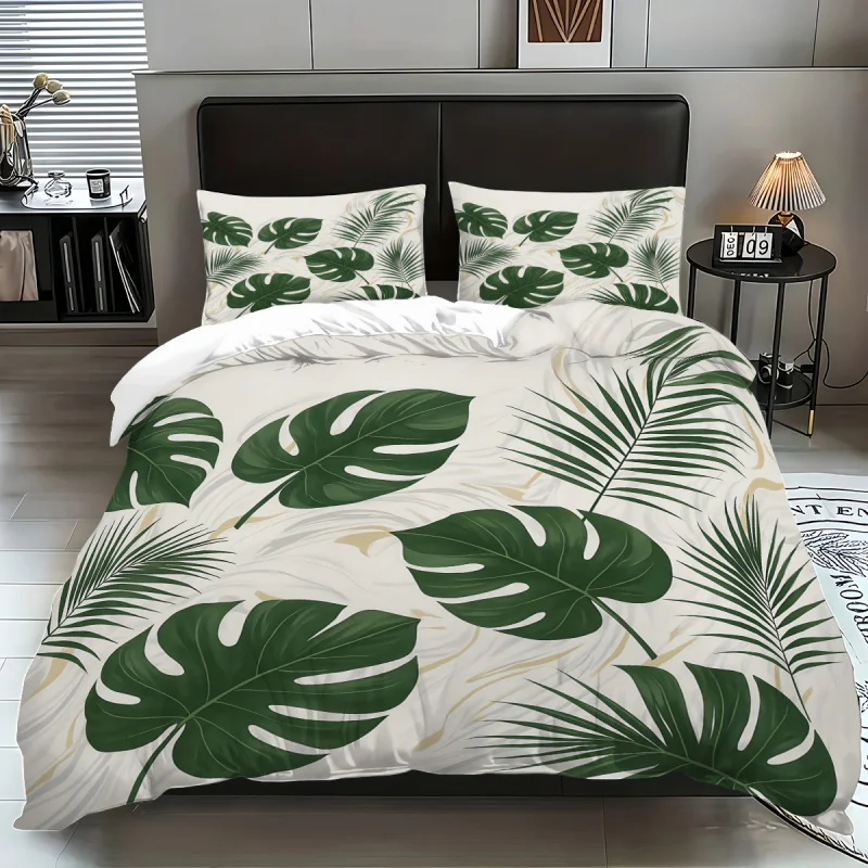 tropical-plant-digital-print-bedding-set-tee-piece-suite-duvet-cover-pillowcase-bedding-accories-faionable-home-decor