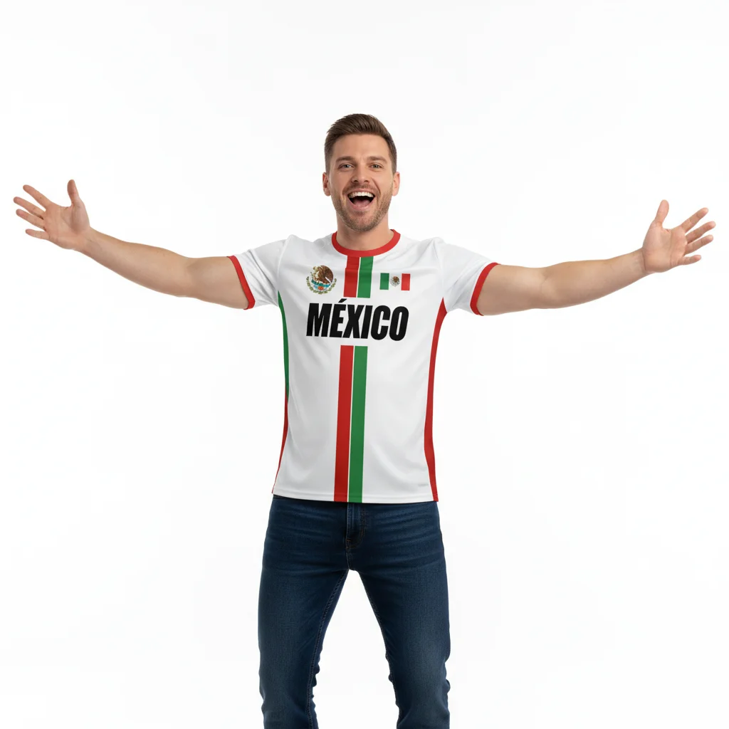 

Mexico Football Jersey 2026 New Fashion Short Sleeved México Flag Maillot Football Tops Casual Loose Oversized Men's Sports Tees
