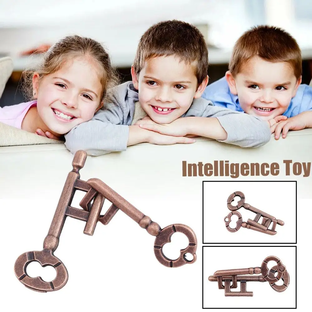 

Decompression Toys Brain Tester Key Lock Toy Development Alloy Game Thinking Key Test Children Key IQ Puzzle Puzzle Kid Y7Q2