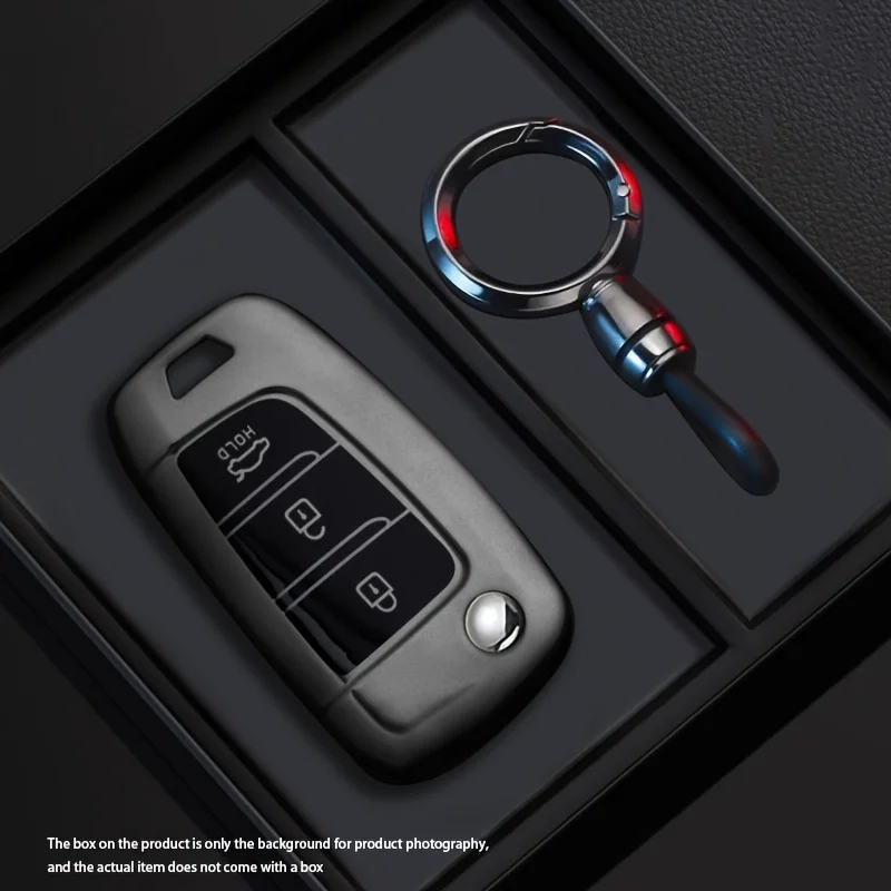 Schwarze Warrior-Style TPU Autoschlüssel-Hülle für Hyundai Elantra Solaris Tucson I30 I35 I40 KONA Genesis Santa Fe Azera – Detail 4