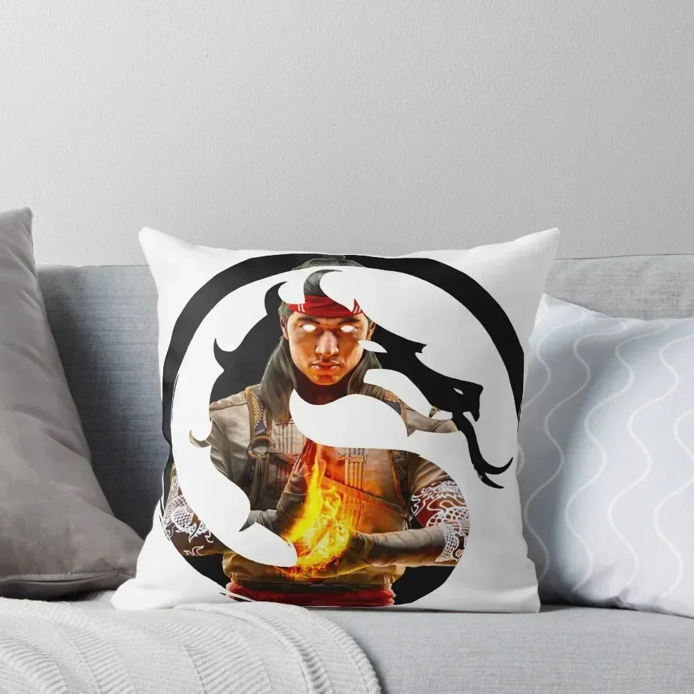 

Mortal Kombat Fire God Liu Kang Throw Pillow Pillows Aesthetic Christmas Covers pillow