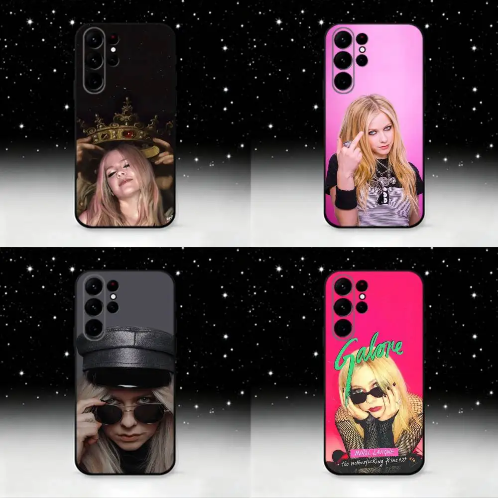 

Singer A-Avril Ramona Lavigne Phone Case For Samsung S25,S24 Ultra,S20,S30 plus,S22 plus,S23,S30 Ultra 5G Silicone Black Shell