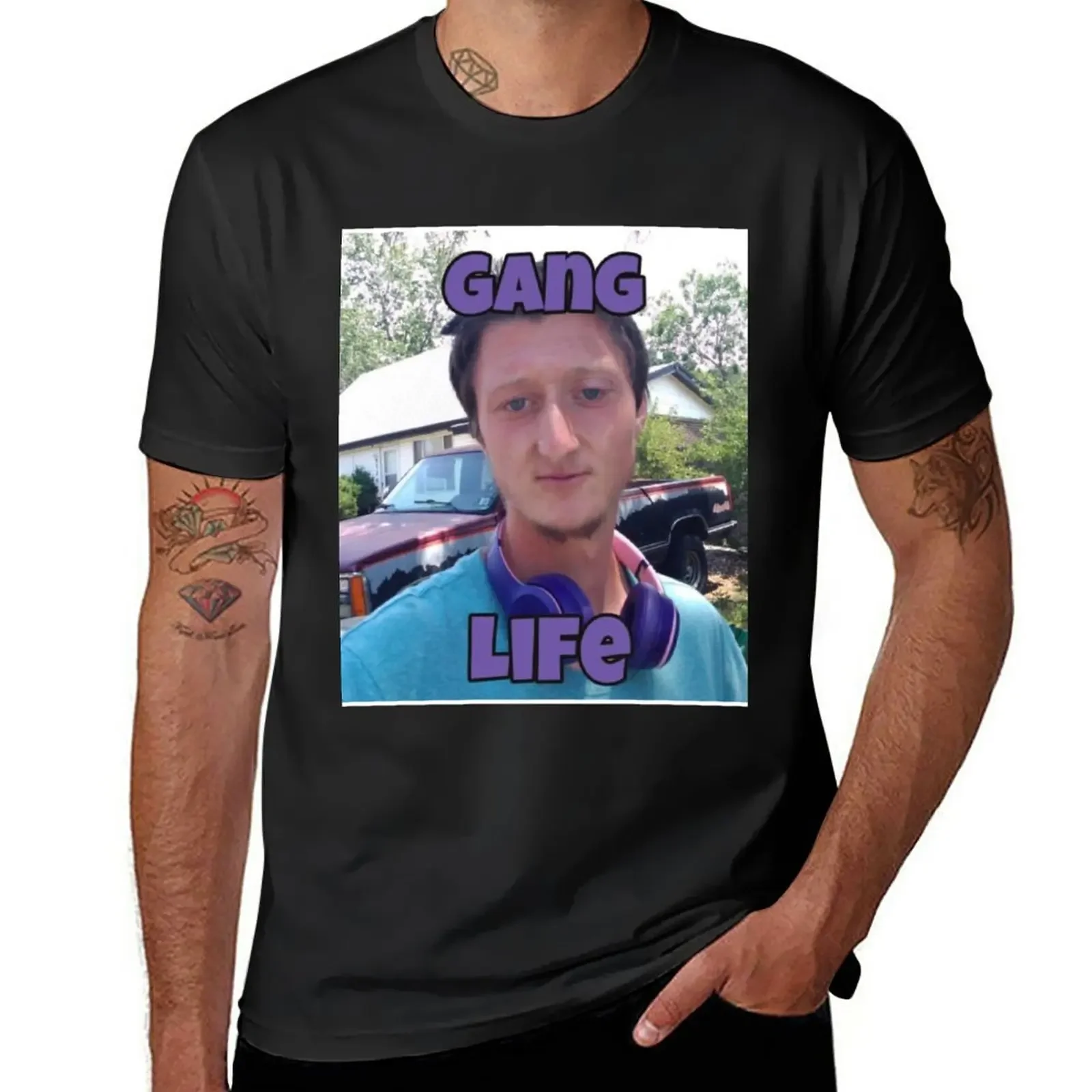 

Daniel Larson Gang Life T-Shirt summer tops plain anime clothes T-shirt men