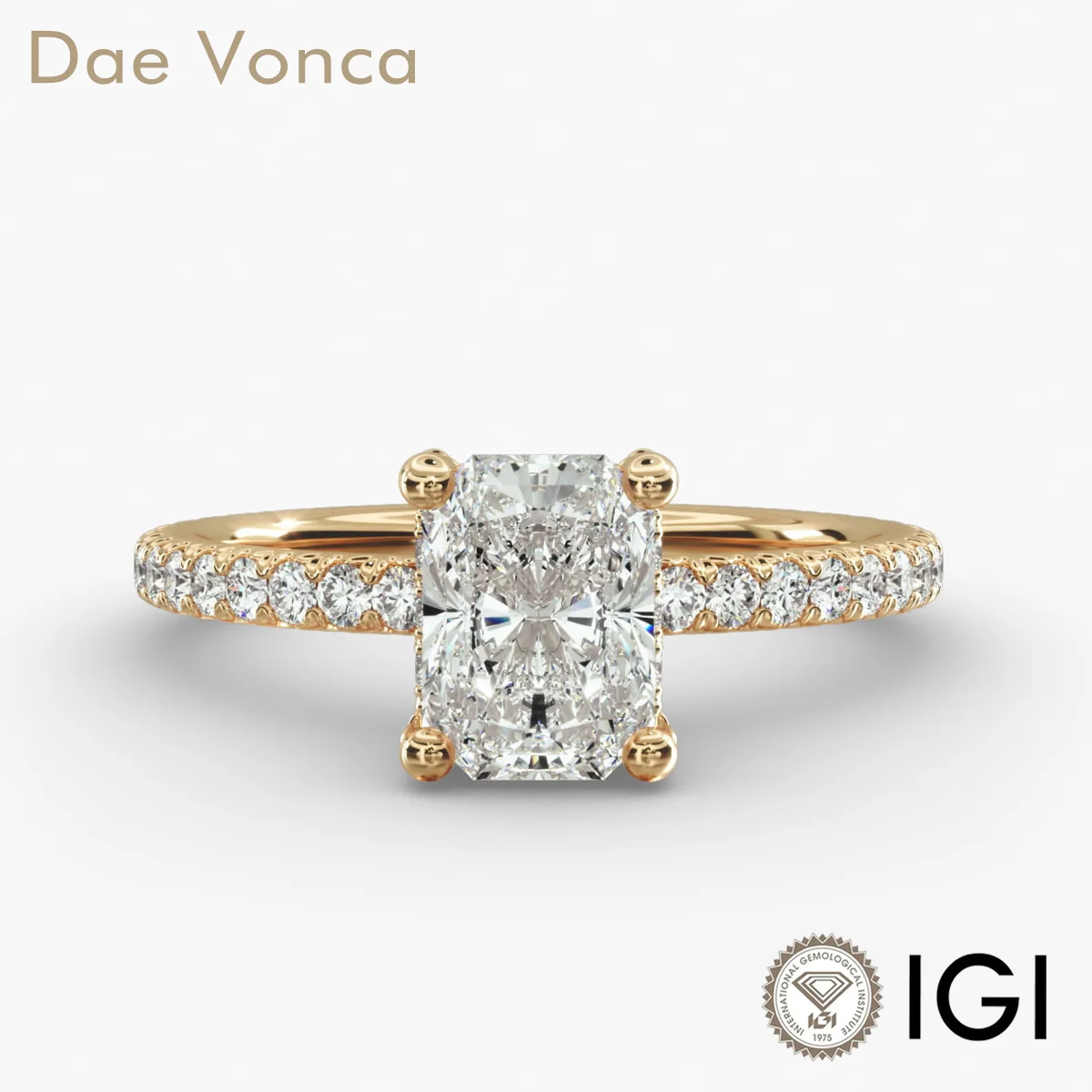 

Кольцо с бриллиантом длиной 1,0-3,0 карата, выращенное в лаборатории сияющей огранки PT950/14K/18K, желтое золото, классическое обручальное кольцо с бриллиантом Pave для женщин