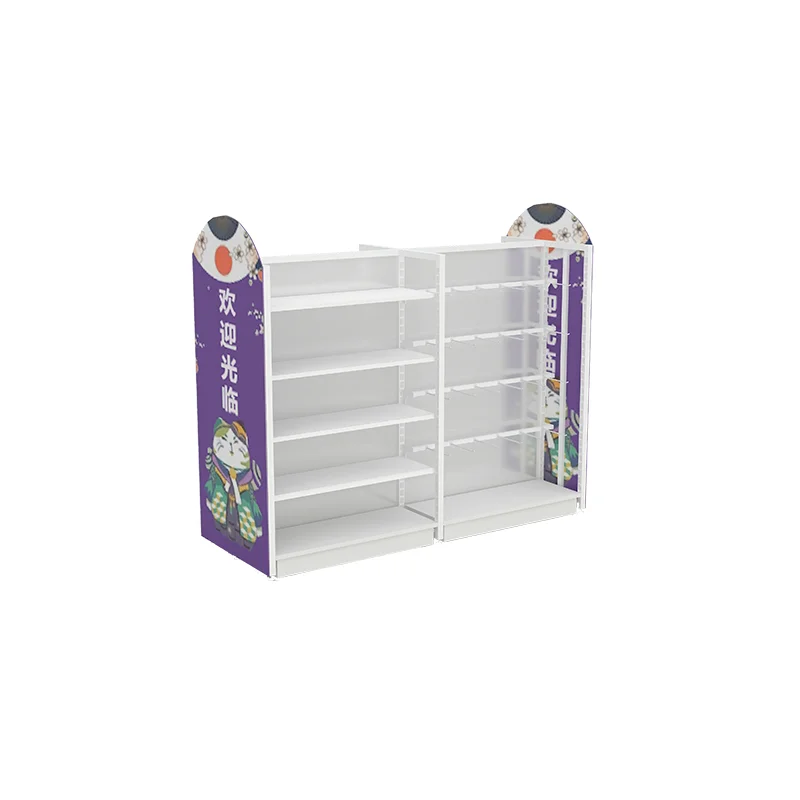 XL Display Rack Multi-layer Pegboard Display Hook Shelf Snack Store Island Bag Jewelry Display Cabinet