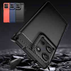 For Moto G75 Case Cover Motorola Moto G75 Capas New Carbon Fiber Phone Bumper Back Shockproof Soft TPU Case Moto G75 5G Fundas