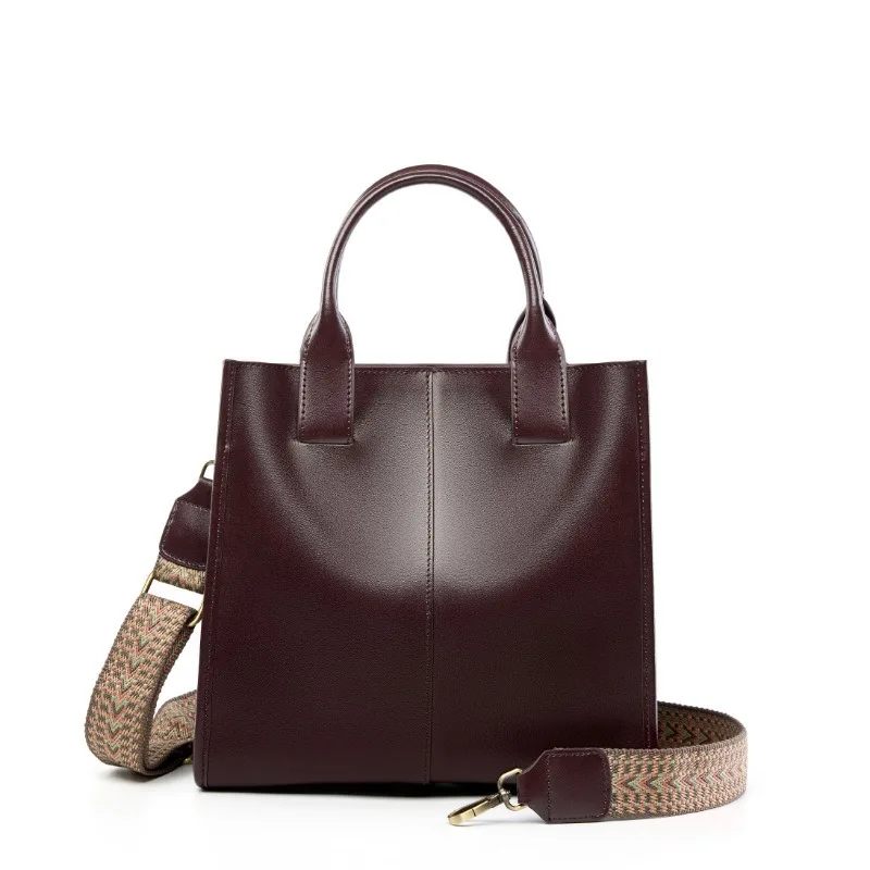 Women's Luxury Genuine Leather Bucket Bag Top Handle Detachable Crossbody Strap Large Capacity Daily Work Travel