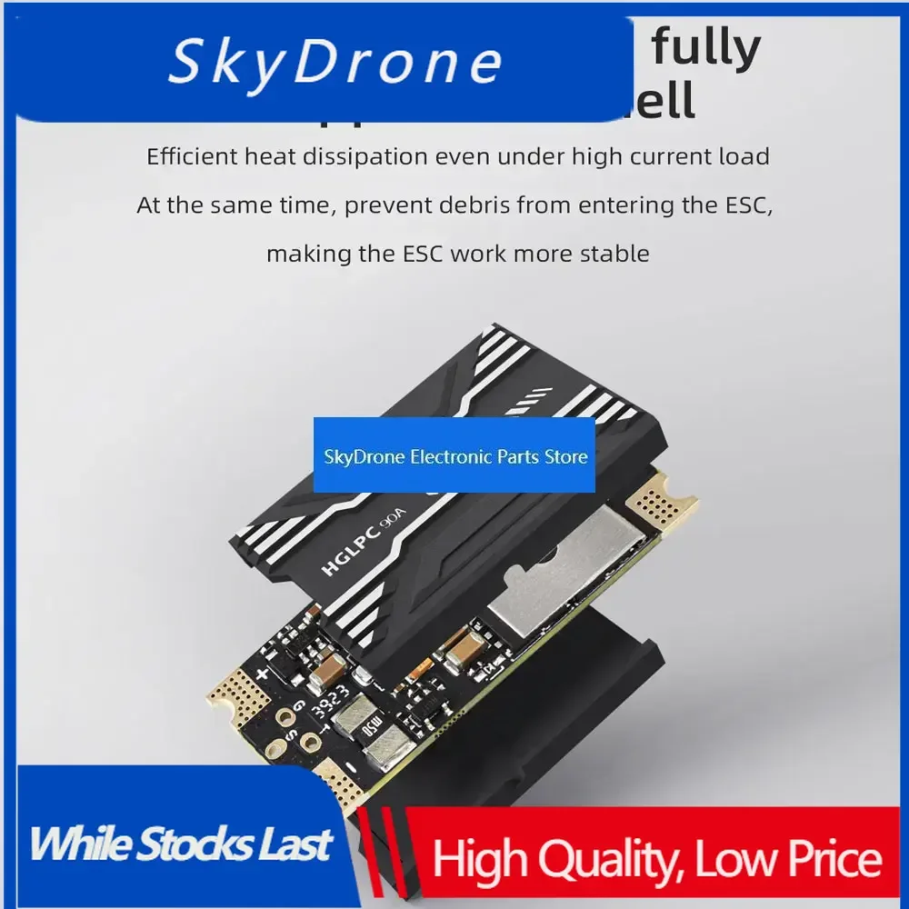 SkyDElHGLRC SPECTER 90A ESC Support BL32 ESC Telemetry With Dual MOS CNC Shell 2-8S For RC FPV