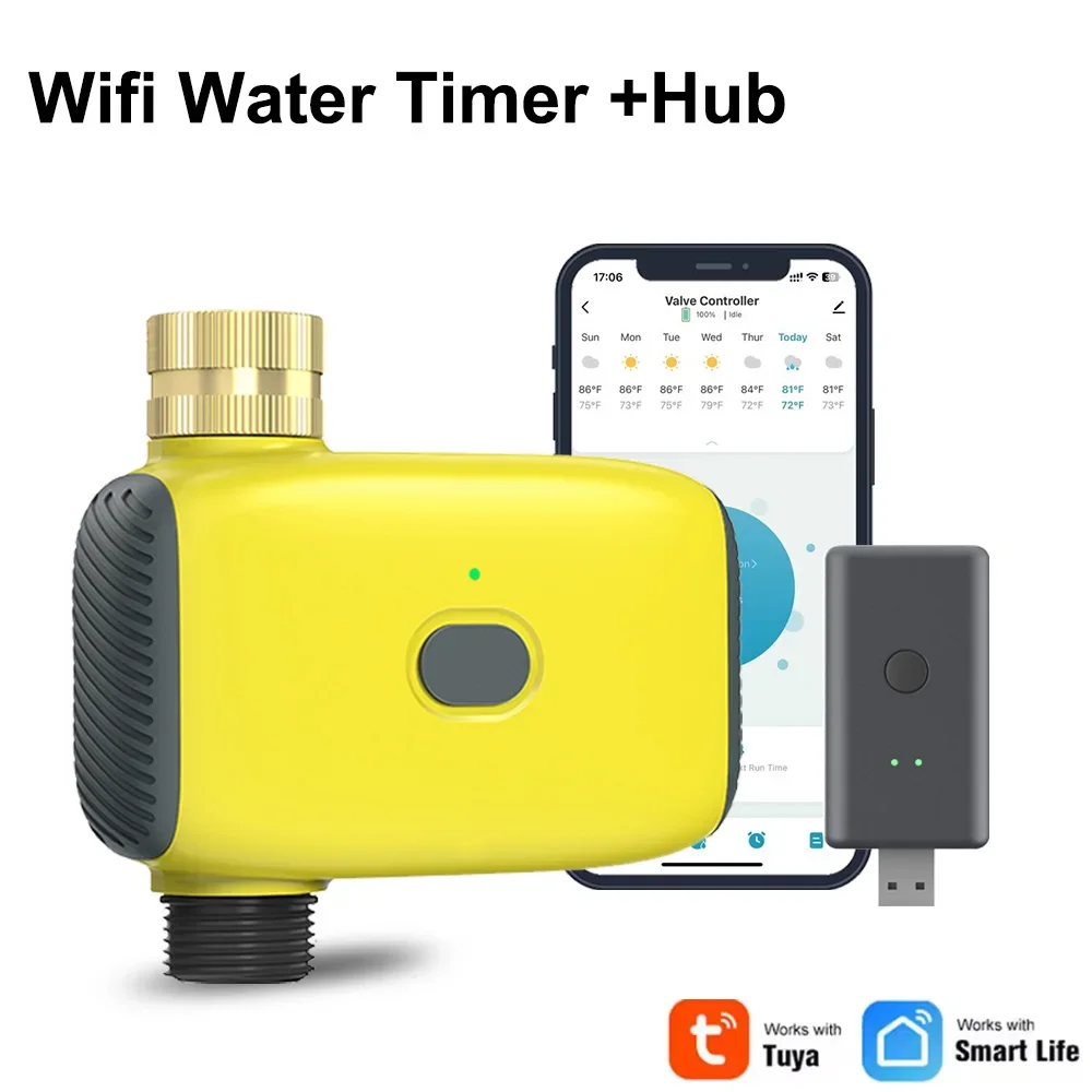 

Умный спринклерный таймер Tuya, Bluetooth-система капельного орошения с латунным входом, совместимая с Alexa Google Home