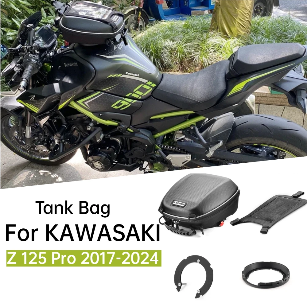 

Tank Bag For KAWASAKI Z 125 Pro Z125PRO Motorcycle Fuel Luggage Top Case Navigation Waterproof Backpack Saddle Bag Quick Lock