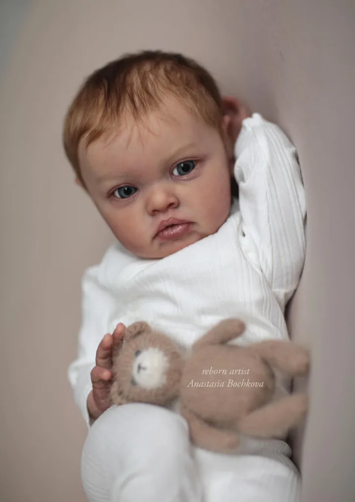 NPK 20inch Chantal Reborn Doll Kit - Lifelike Unfinished Unpainted Doll Parts with Cloth Body And Eyes for DIY Collectors