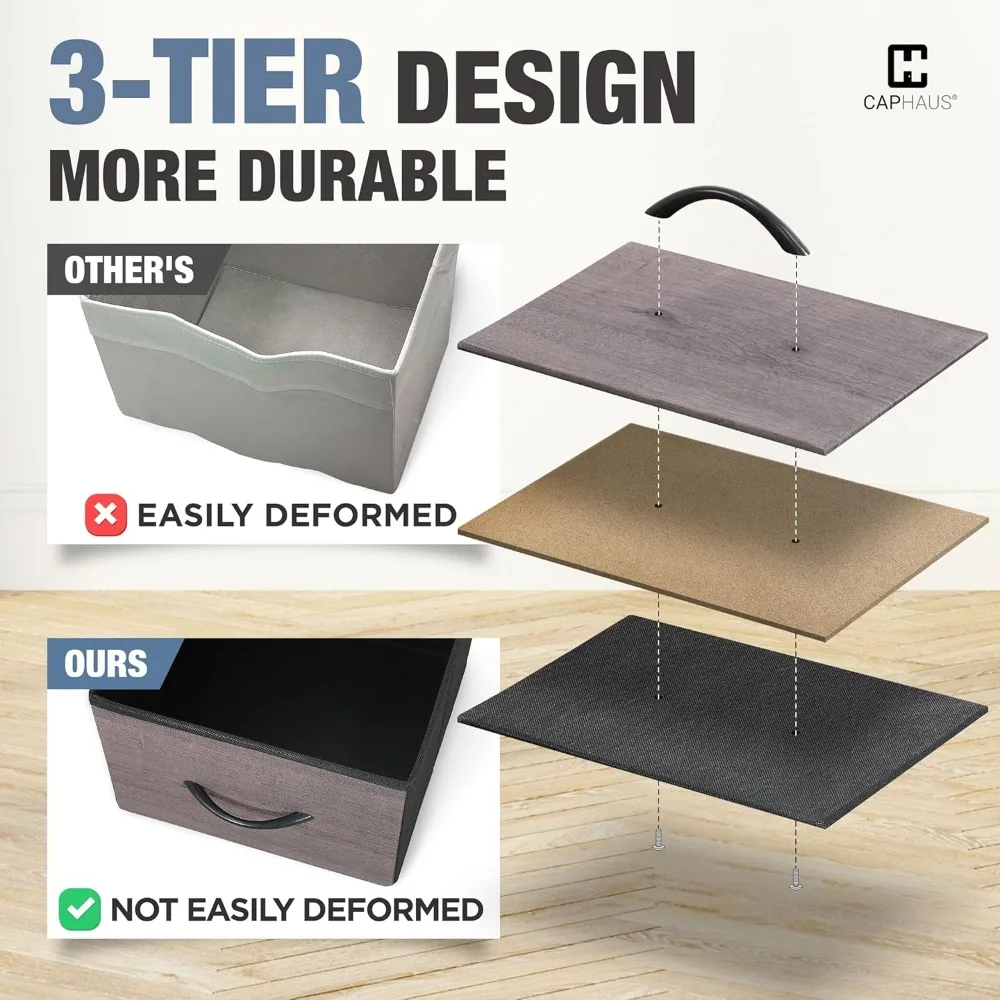 وحدة تخزين الغسيل مع 9 صناديق قماش، منظم فرز، خزانة ذات أدراج، سطح لوحة P2 وقماش، حل موفر للمساحة #4