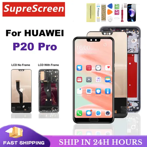 Display For Huawei P20 Pro LCD Display Frame Touch Screen Digitizer Assembly For Huawei P20 Pro CLT-L09 CLT-L29 Screen Replace